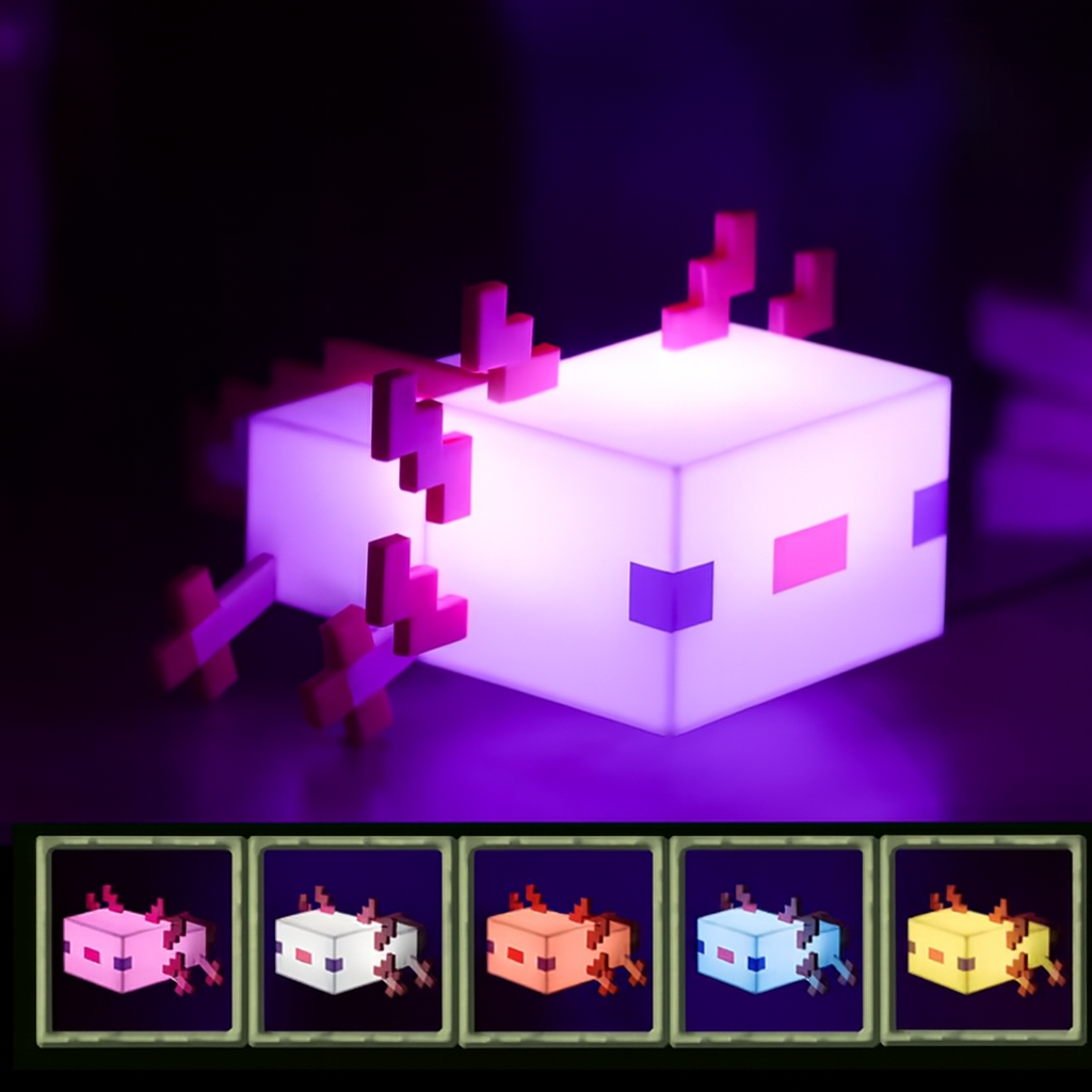 Minecraft Axolotl lamp